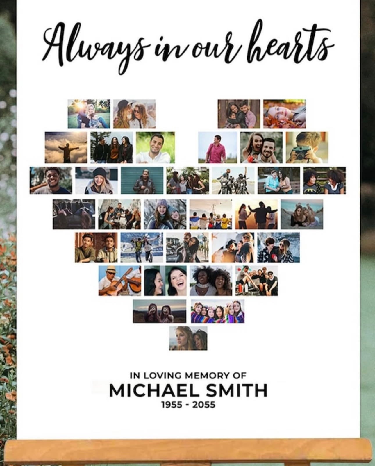 Memorial Photo Collage Poster Board
