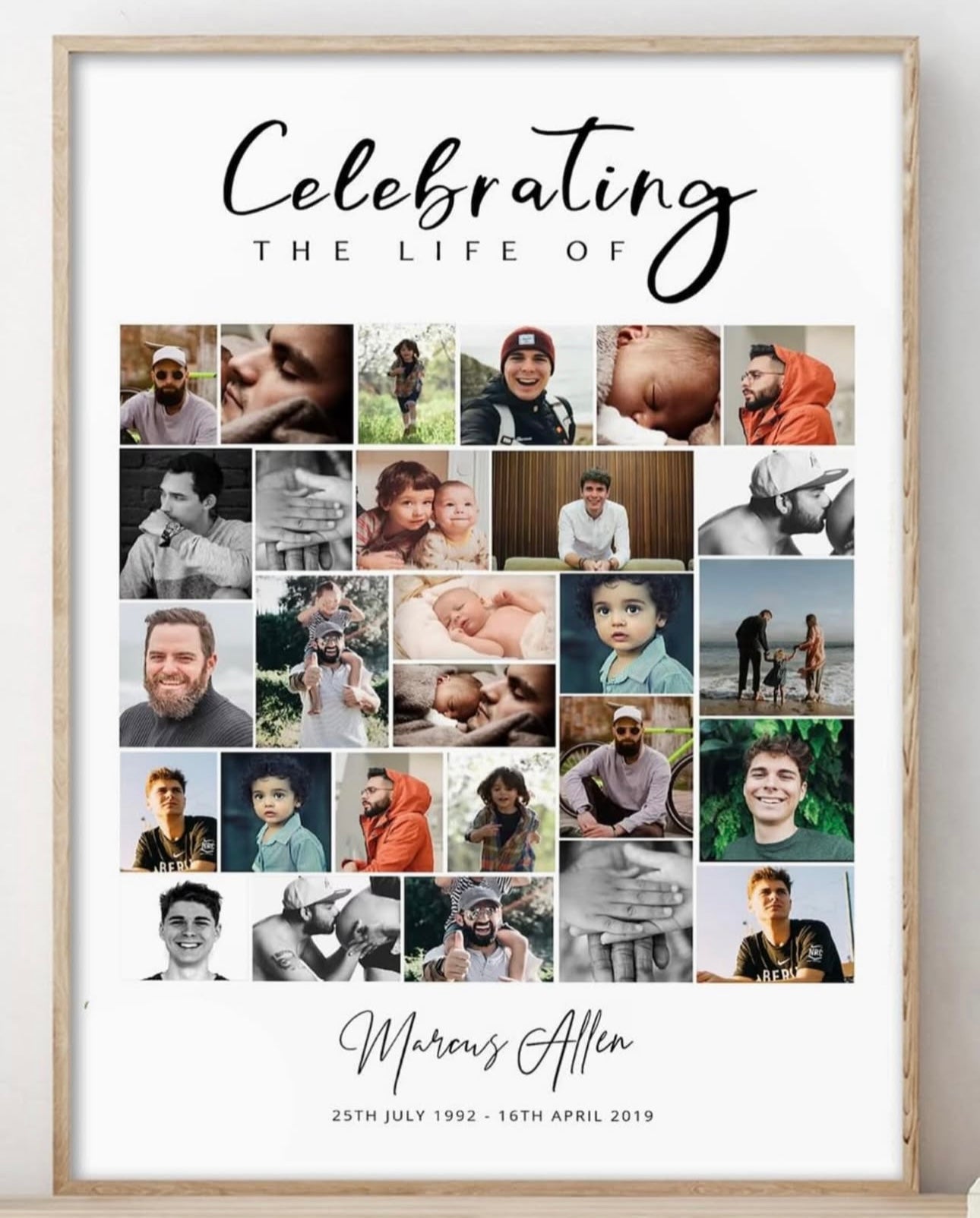Memorial Photo Collage Poster Board