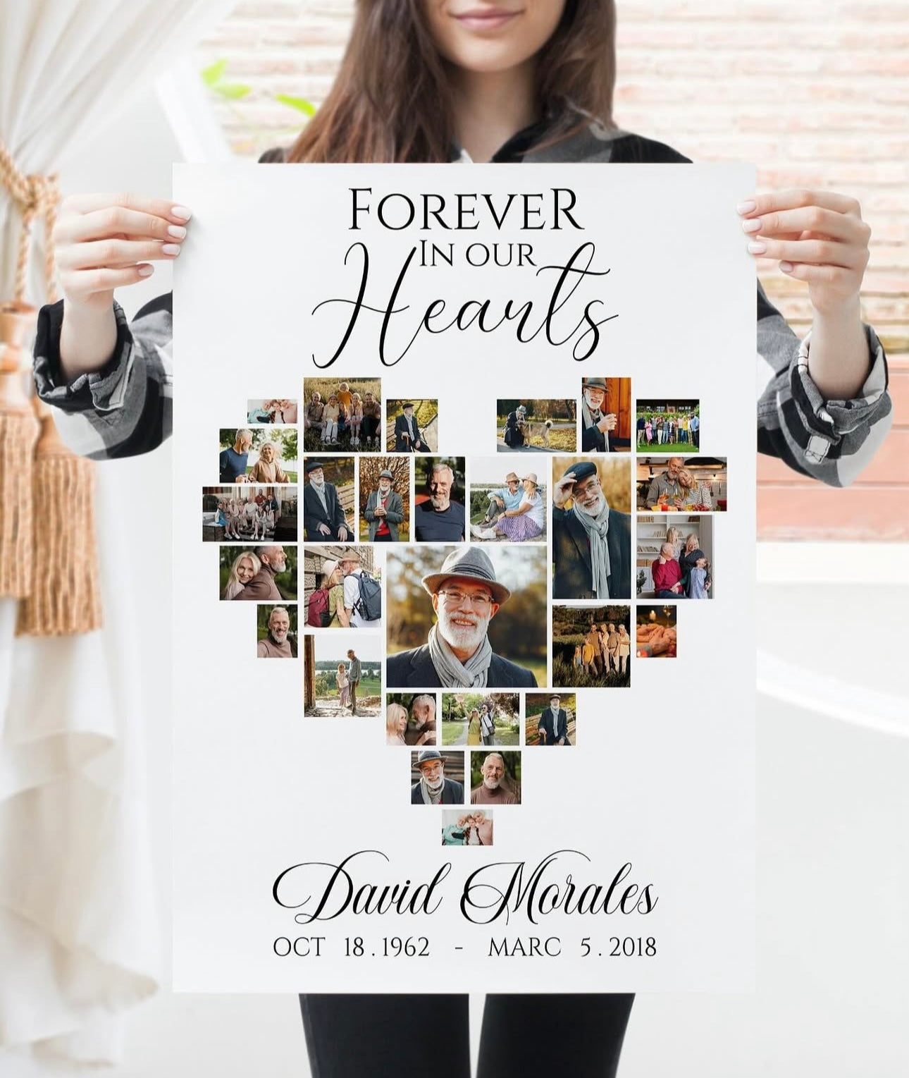 Memorial Photo Collage Poster Board