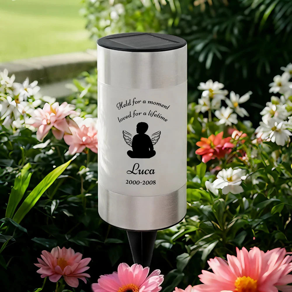 Personalized Angel Solar Garden Light