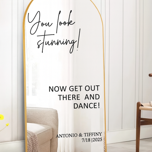 Personalized Vinyl Mirror Decal