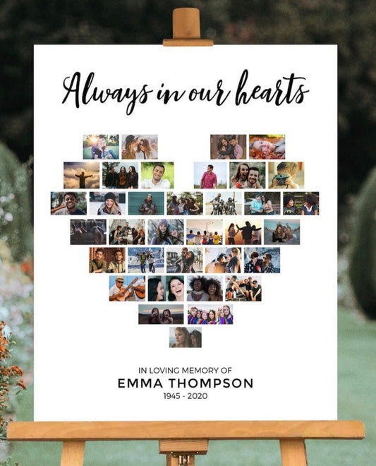 Memorial Photo Collage Poster Board